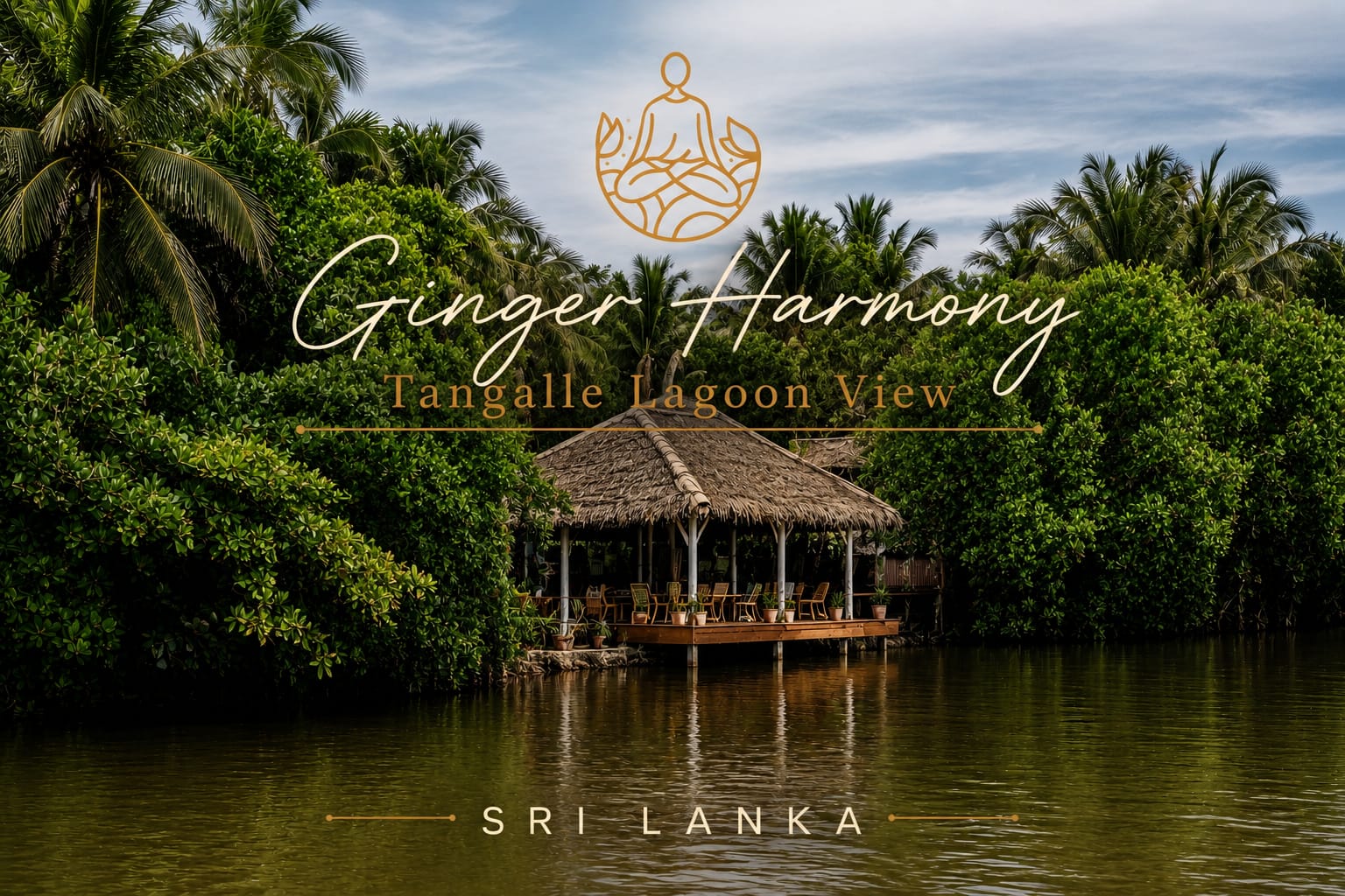 Ginger Harmony Tangalle Lagoon View seen across the still lagoon water